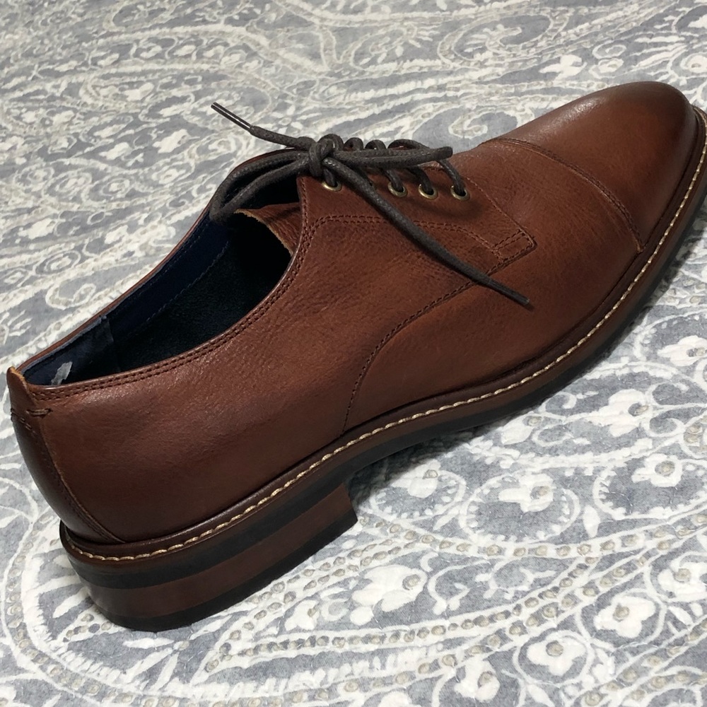 Men’s NWOT Cole Haan Brown Dress Shoes With Lace - Picture 3 of 8